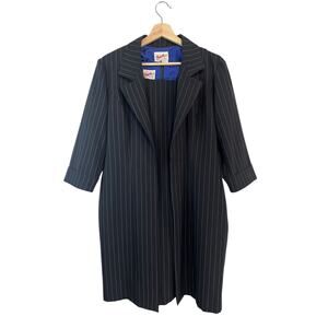Vintage 90s Pin Stripe Black and Whtie Coat and Dress Business Formal